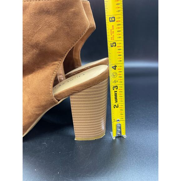 Chinese Laundry Brown Open Toe High Heel Ankle Booties Women’s Size 10 EU 41 - Picture 8 of 8